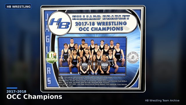 Hilliard Bradley Wrestling 2017–2018 OCC Champions